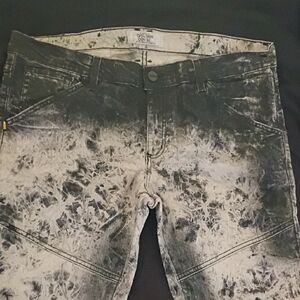 Men's Black and White Relaxed Jeans